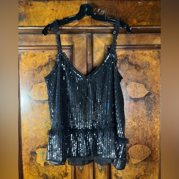 NWT Needle & Thread- Sequin Peplum Top. Size L - Picture 3 of 8